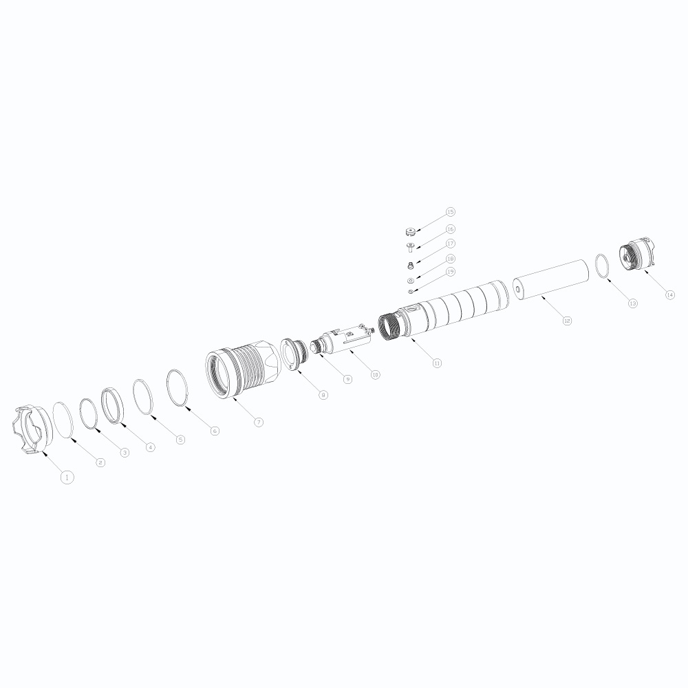 Laser Collection -Flash Hunting Light HM-2129X exploded diagram