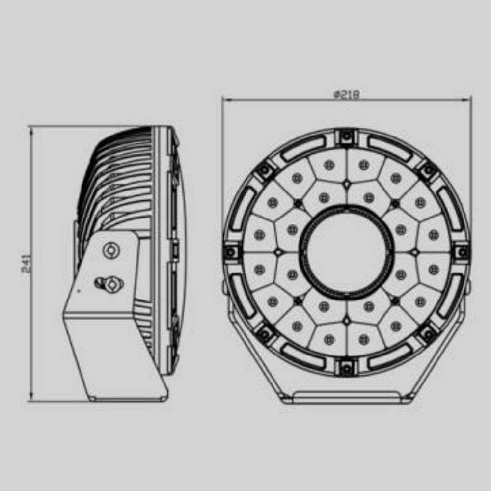 Laser Light - Driving Light HM-2002X size