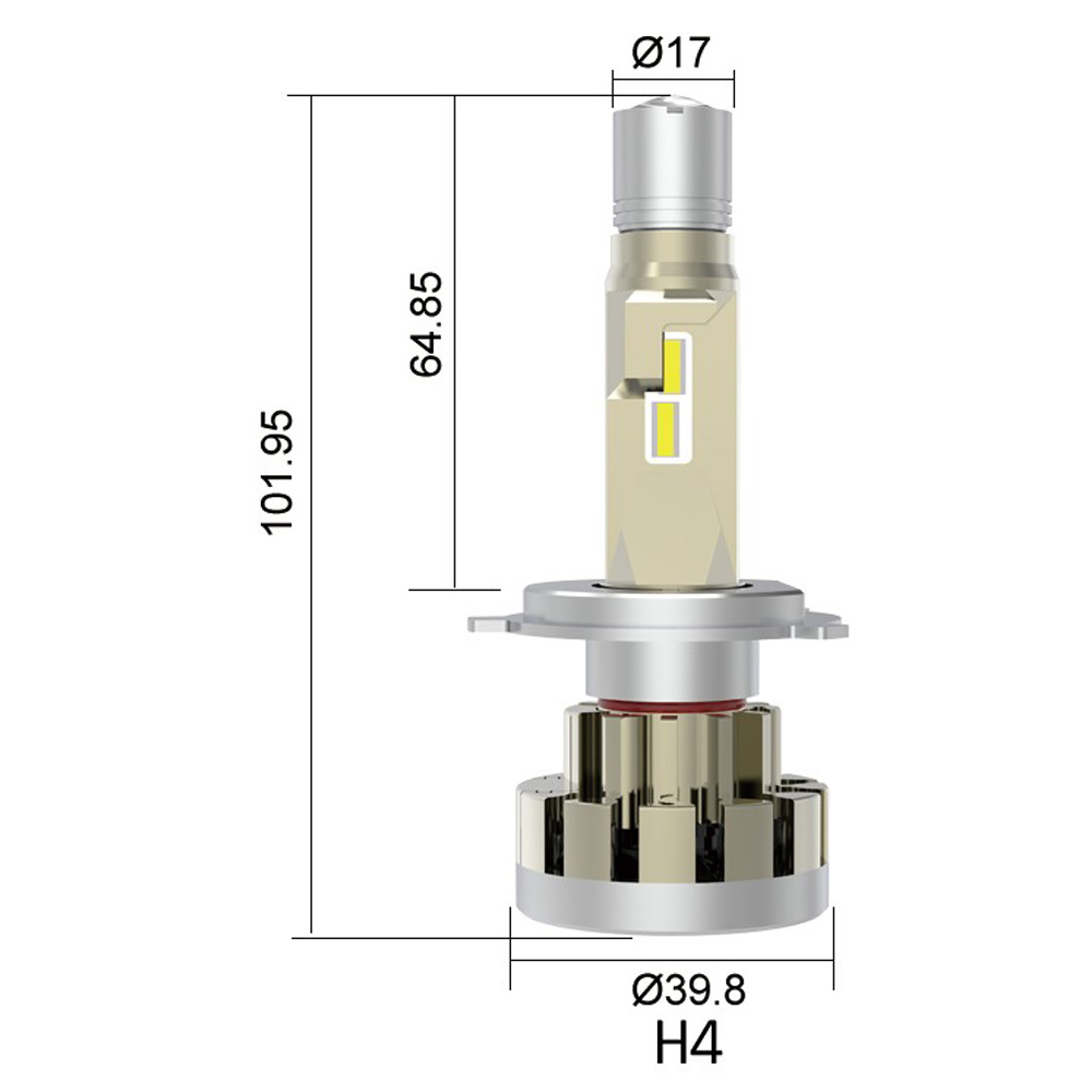 exploded dLaser Work Light HM-V3-H4 sizeiagram